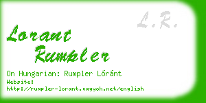 lorant rumpler business card